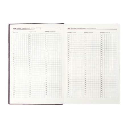 Dated 2025 diary, Escalada, A5+ 176 sheets, integral cover, artificial leather, foil embroidery, liesse, block 80 g/m2, brown-9