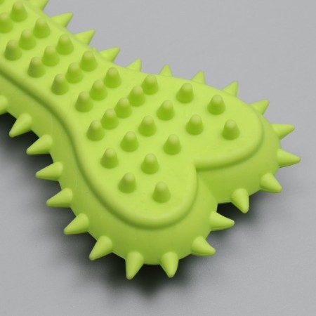 Chewing toy castle "bone with spikes", 15 x 6 x 2.5 cm, salad-2