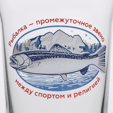 Glass glass for beer "Fishing", 570 ml, MIX drawing-2