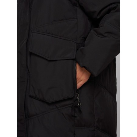 Coat insulated winter female, size 42, black color-8