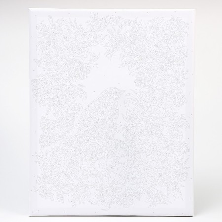 Picture on numbers on a canvas with a subframe of Zhostovo, 40 x 50 cm-1