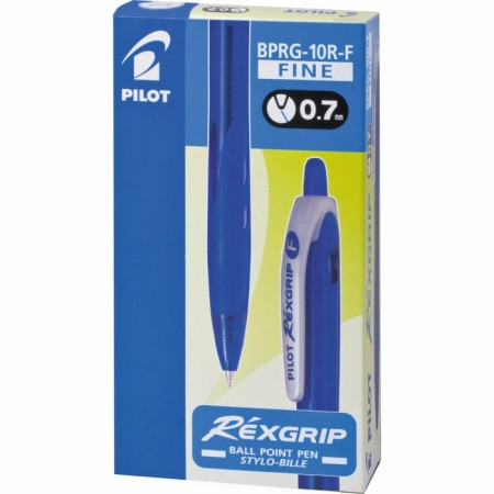 Handle Automatic Pilot "Rexgrip", node 0.7 mm, ink blue oil base, soft holder-3