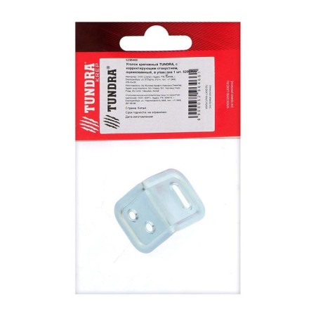 Corner of the fastener tundra Krep, with a corrective hole, galvanized, in the package of 1 pc.-2