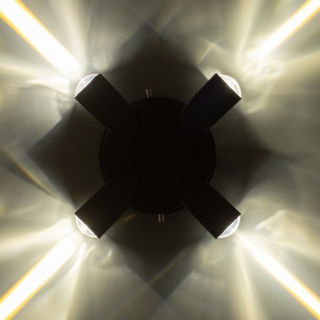 Lamp "Deco" 4xLED 4W 4000K IP66 black 16x4.3x16 cm-2
