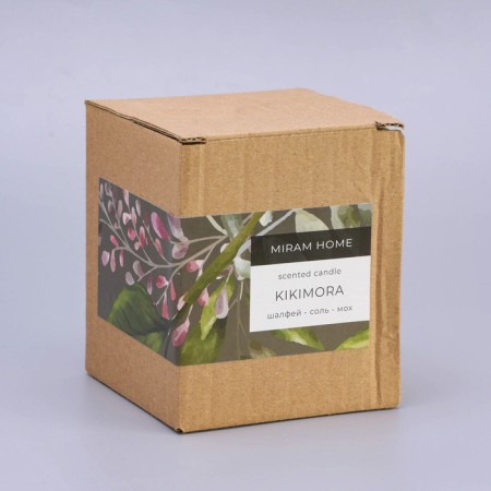 Aromatic candle in the glass "Kikimora", moss and sage, 200 g-6