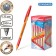 Ballpoint handle Erich Krause R-301 Orange Stick & Grip, Node 0.7 mm, red, rubber emphasis, letter line 1000 meters