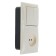 Block "Kuntsevo" Selena 8171, 2 keys, hidden, with a socket, ivory color