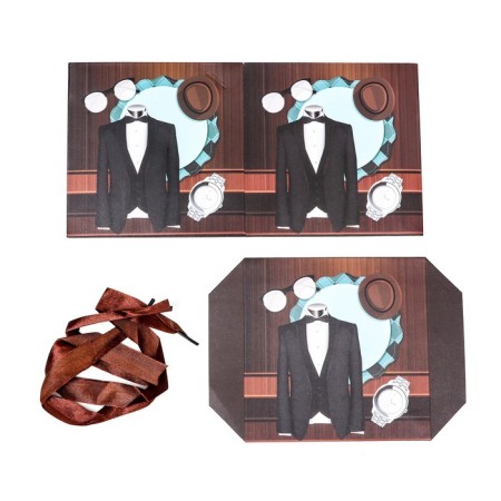 Self -assembly box "gentleman" 15x15x15 cm-4