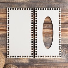 A set of blanks for knitting a napkin, the bottom of the LHDF Bely (2 in 1), 23 × 12 cm, d = 8mm