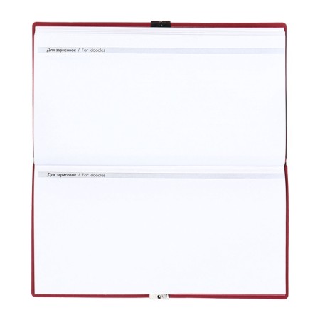 The weekly dated 2025, Escalada, 175 x 95 mm, soft cover with artificial leather, 64 sheets, pancake embossing, block 70, red-15