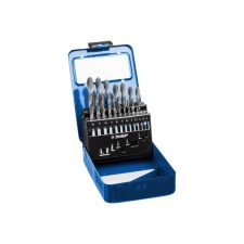 Set of drill on metal bison, p6m5, cylindrical shank, 1-10 mm, 19 pcs, class B, case 960029