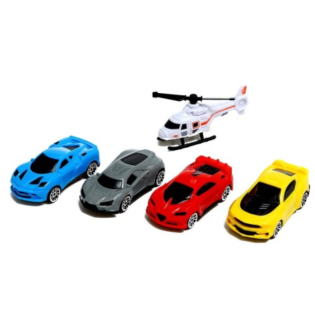 Airplane - Parking "Air Base", with 4 cars and helicopter-14