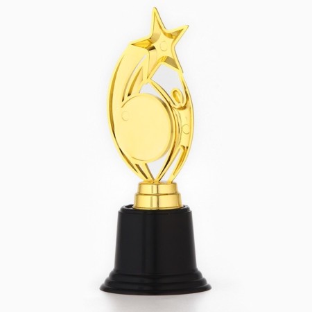 Cup Award Figure: Star "Best Teacher" Gold, Plastic, 7 x 18.2 cm.-3