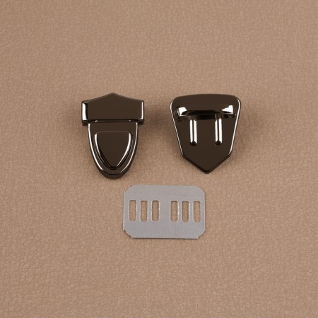 Bag -3 × 2 cm fastener, black nickel color-2