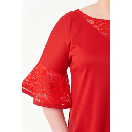 Women's dress, size 56, red color-2