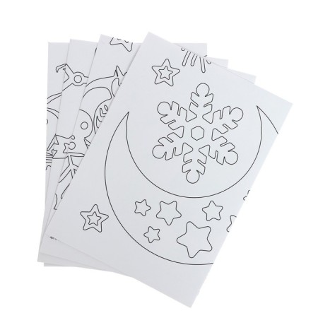 Decor for the windows "Winter Patterns", 4 sheets with the basics for cutting, format A1-4
