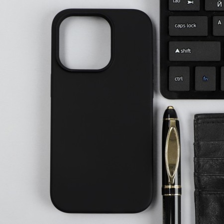 Red Line Ultimate cover, for iPhone 14 Pro, silicone, microfiber, black