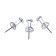 Power buttons Globus, 50 pcs., Transparent