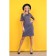 Folloer dress, size 46, gray color