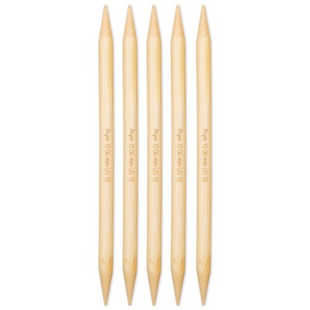 Stock, bamboo knitting needles, 10.0 mm/20cm, 5 pcs-1