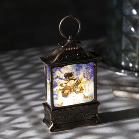 LED figure "Snowman" 7.6 × 13.5 × 3.2 cm, plastic, batteries AG13x3, glow warm white