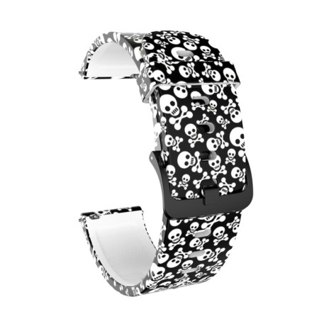 Skart watch strap "Skull", 20 mm, silicone