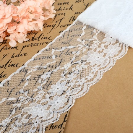 Capricon lace, 90 mm × 3 ± 0.5 m, white color