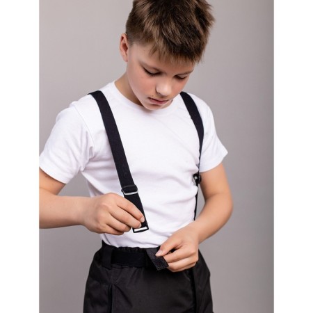 Pants for a boy, height 116 cm, black color-1