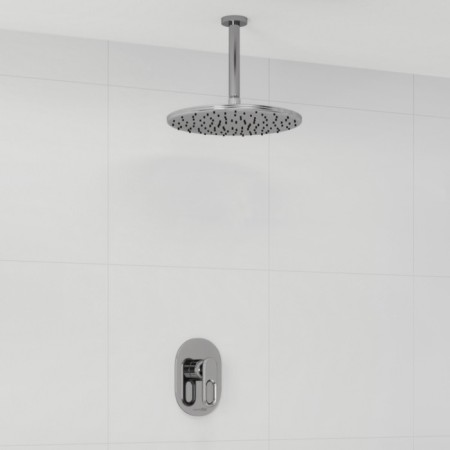 The shower system waserkraft a12830, built-in, tropical shower, brass/ABS plate, chrome 101201-1