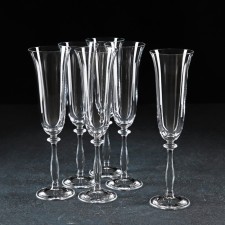 A set of glasses for champagne Bohemia Crystal 