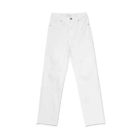 Jeans shortened female Conte Elegant Straight Leg, size XL, color White-6