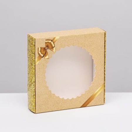 Box the team with the window, "Golden Balt", 11.5 x 11.5 x 3 cm