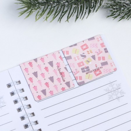 Gift New Year's set. Notepad and magnetic bookmarks of the "Magic Year!"-4