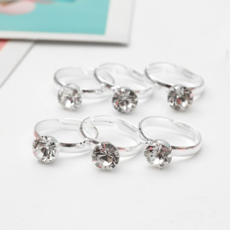 Children's ring "chosen" shine, like a mother, the color is white in silver