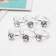 Children's ring "chosen" shine, like a mother, the color is white in silver