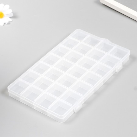 Casket Plastic for trifles "rectangular" 28 departments 21x13x1.8 cm-1