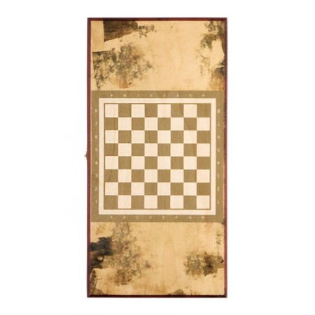 Wooden backgammon with checkers, board game "Dog", 40 x 40 cm-1