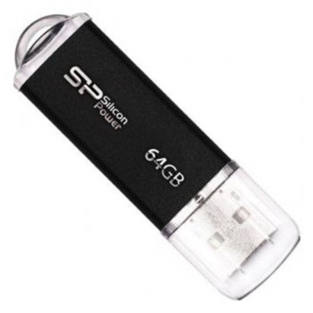 USB flash drive Silicon Power 64gb Ultima II-I SERIES SP064GBUF2M01V1K USB2.0 Black-1