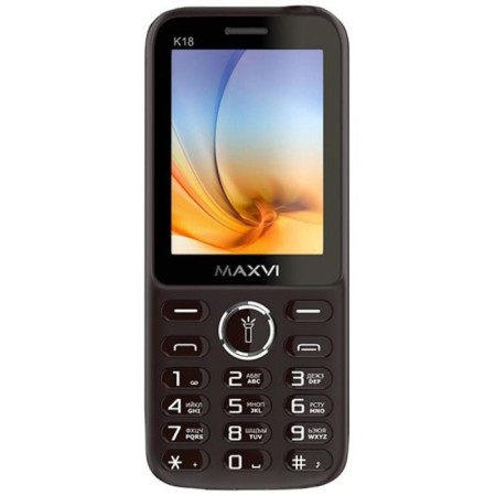 Cell phone Maxvi K18, 2.4 ", TFT, 1.3MP, Microsd, 2SIM, 800 mACH, brown