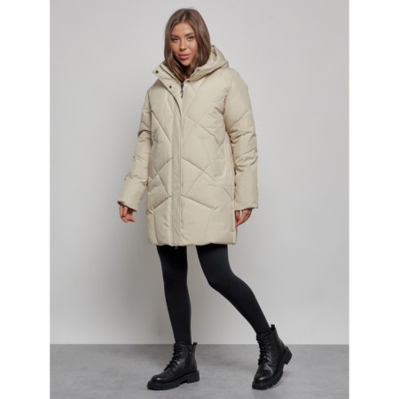 Winter jacket, size 48, beige color-2