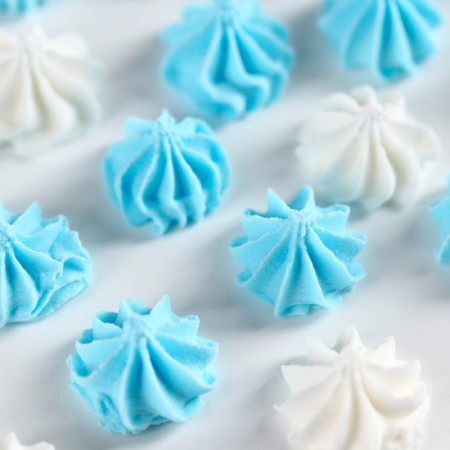 Mashless Sugar white, blue konfinetta for decor of cupcakes, cake, cakes and drinks, 30 g.-3