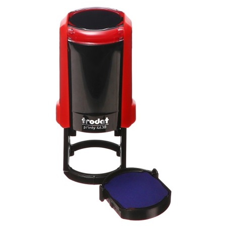 Equipment for round printing Automatic Trodat Printy 4630, diameter 30 mm, with a lid, red body red-2