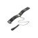 Collar Toyfa Theater, leather, with a leash, black, 44 cm