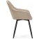 Slame Slam Metal Carcass stool, metal/velor, black/beige 53x64x83 cm