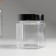Bank for candles glass with a hexagon lid is a transparent 180 ml 6.5x6.5x8.5 cm