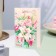 Postcard "Congratulations!" Congrev, embossing, lilies, 12.5 x 19.4 cm
