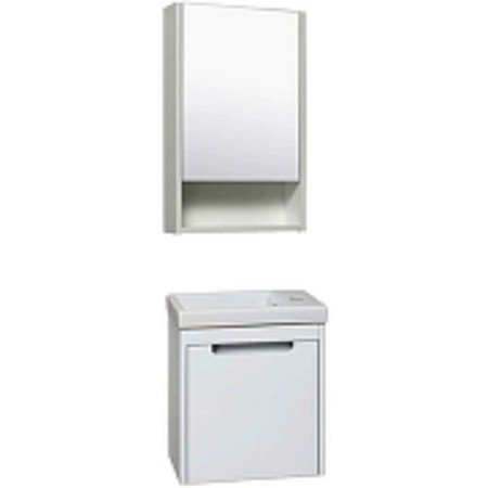 Tumbling "Mikher 40" Suspended white with shell "Como 40" 22 x 40 x 45 cm-2