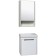 Tumbling "Mikher 40" Suspended white with shell "Como 40" 22 x 40 x 45 cm