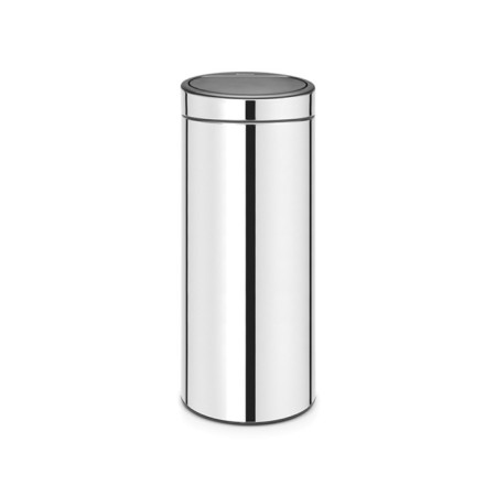 Garbage bucket Brabantia Touch Bin New, Polished Steel color, 30 liters