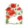Apron kitchen with a photo print "Bouquet of poppies", adjustable, size OS